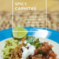Spicy Carnitas done in your CROCK POT using Costco's Sirloin Pork Roasts.
