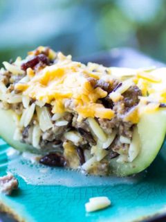 Wild Rice Stuffed Zucchini Boats