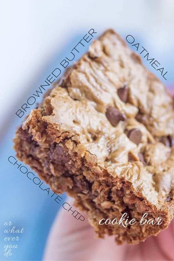 Chewy Oatmeal Chocolate Cookie Bars