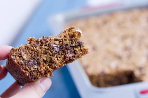 Browned Butter Oatmeal Chocolate Chip Cookie Bars