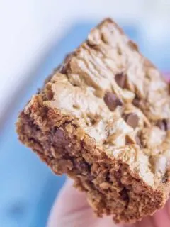 Browned Butter Oatmeal Chocolate Chip Cookie Bars - its a mouthful, but in such a great way!