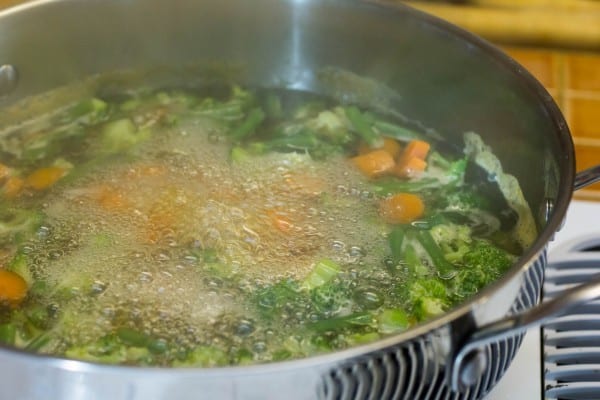 Creamy Vegetable Soup is a lightning fast comforting dinner that can be on the table in 30 minutes. 