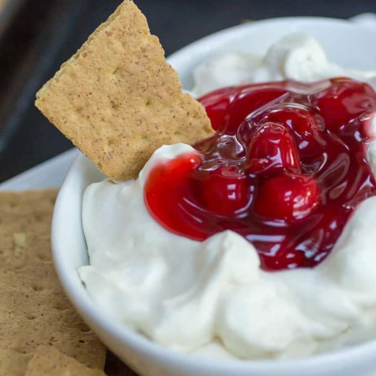 Easy Fluffy Cherry Cheesecake Dip