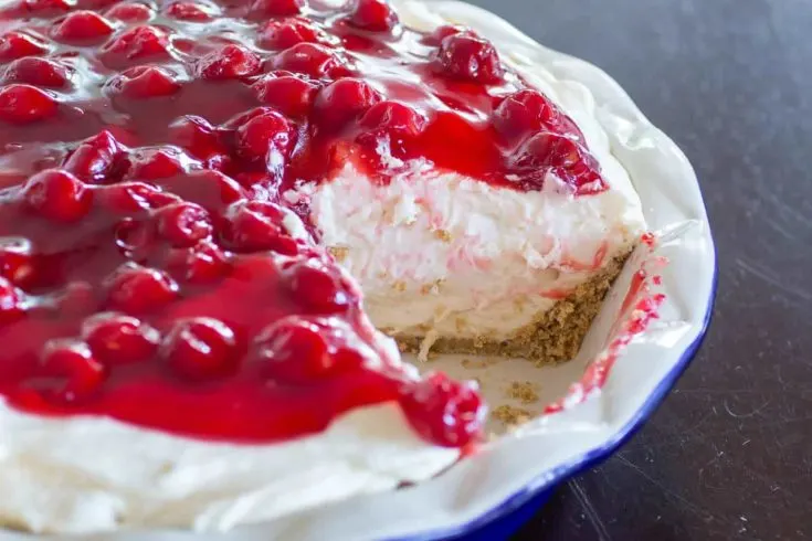 No Bake Cherry Cheesecake Pie