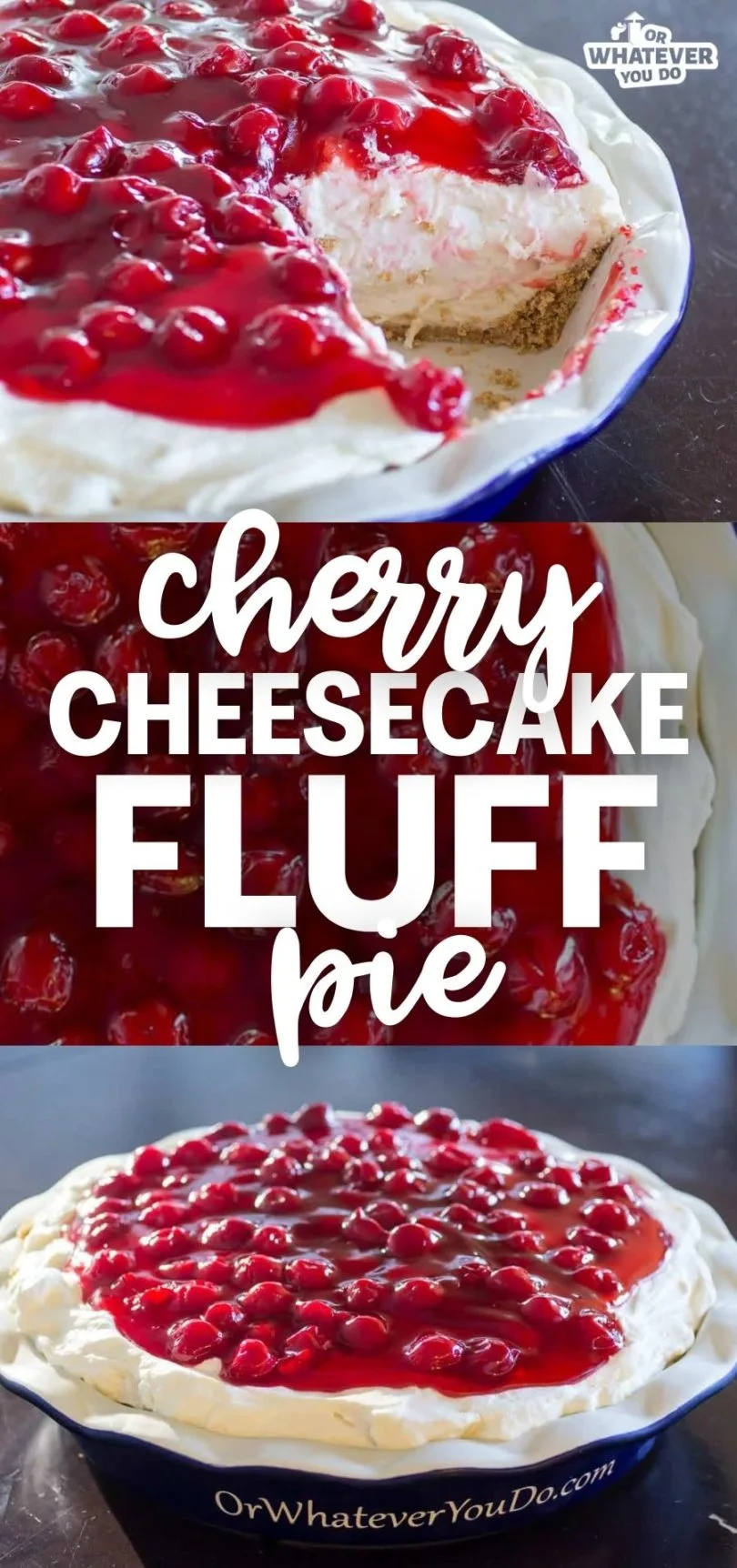 Cherry Cheesecake Fluff Pie