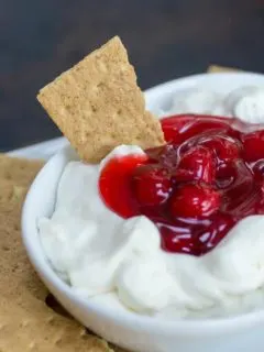 Easy Fluffy Cherry Cheesecake Dip