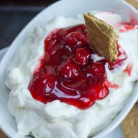 Easy Fluffy Cherry Cheesecake Dip