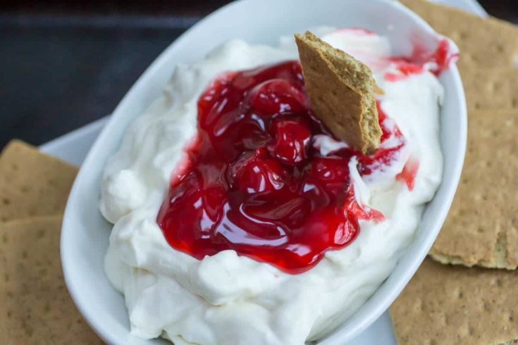 Easy Fluffy Cherry Cheesecake Dip