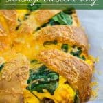 Sausage and Egg Breakfast Crescent Ring is a super easy and makes breakfast for a crowd in a snap. Reheats really well the next day too!