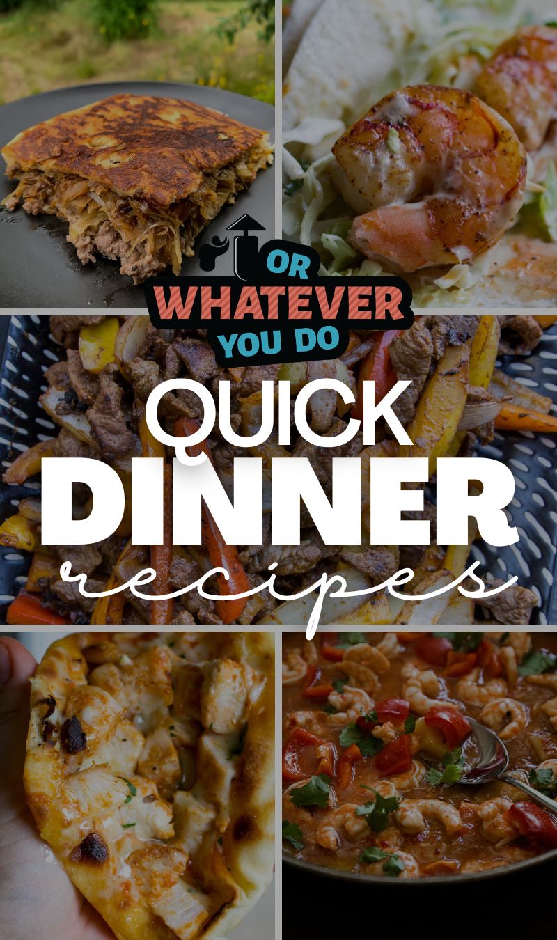 20 Minute Dinner Ideas - Or Whatever You Do