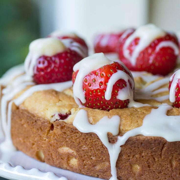 Strawberry Lemon Cheesecake Pound Cake