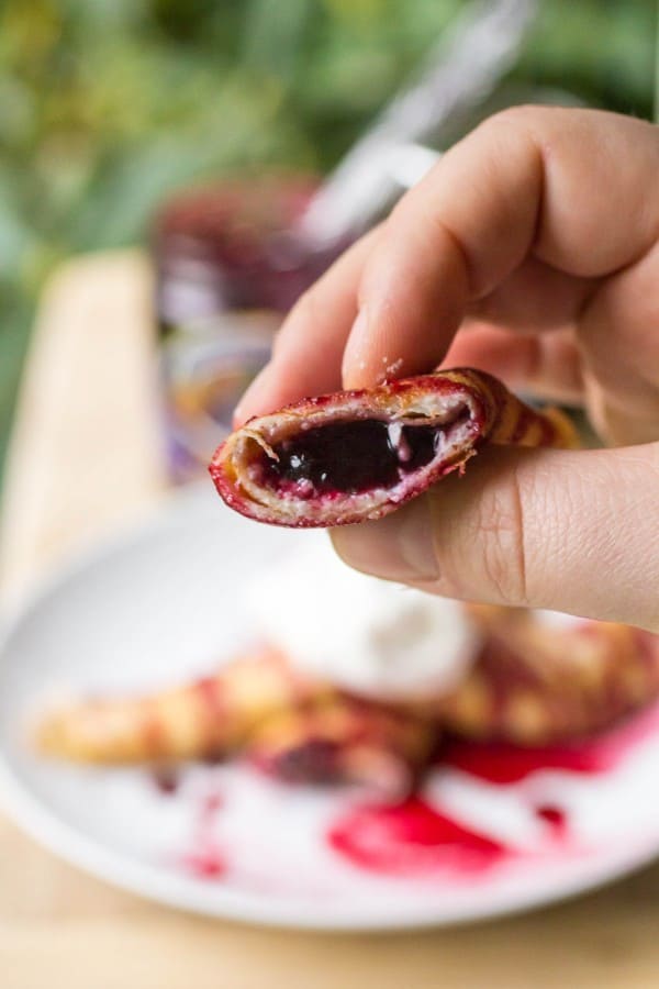 Crepes with Marionberry Cream Cheese Filling