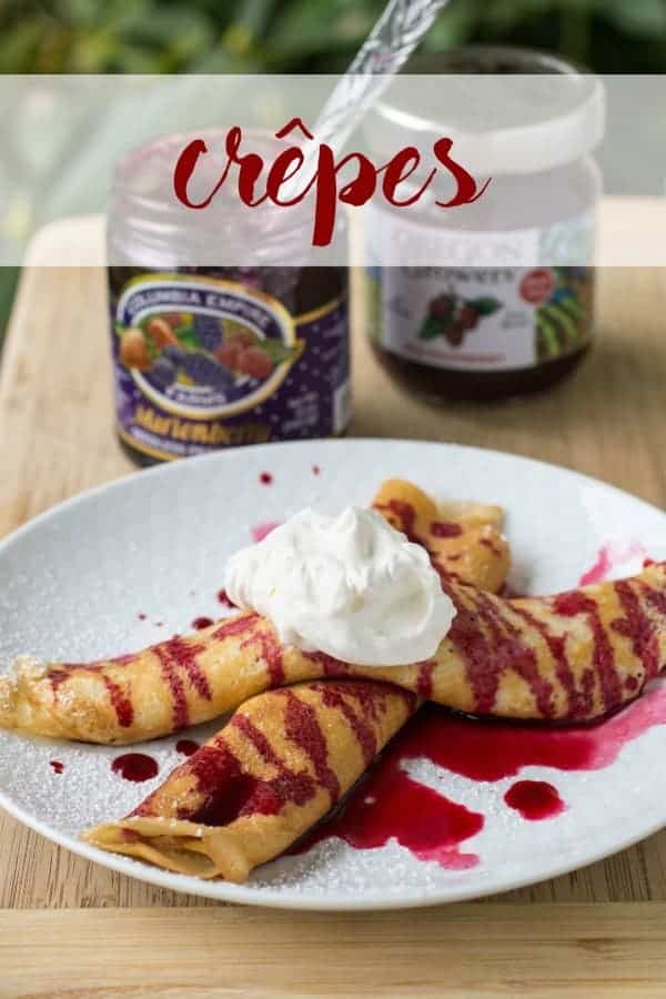 Crepes with Marionberry Cream Cheese Filling