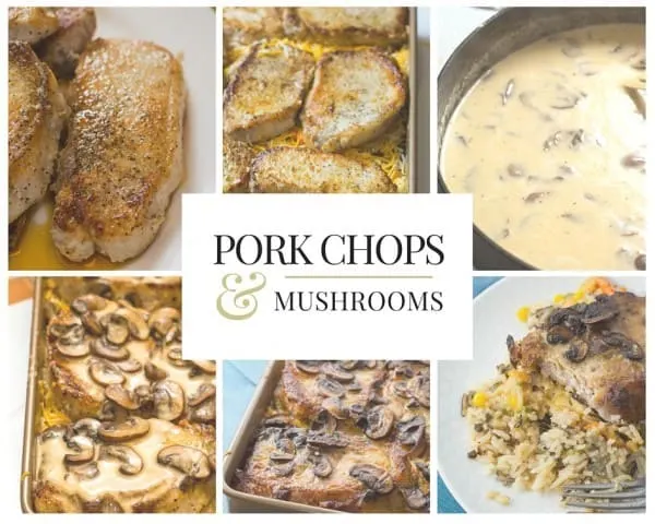 Mushroom Pork Chops with Vegetable Wild Rice Pilaf