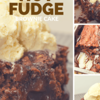 Super Chocolate Hot Fudge Brownie Cake