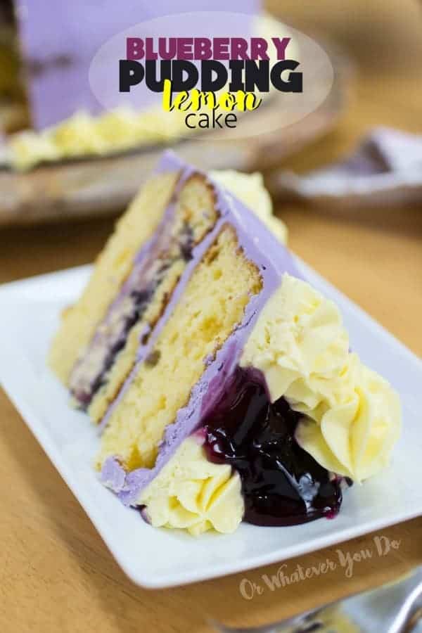 Blueberry Pudding Lemon Cake