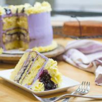 Blueberry Pudding Lemon Cake