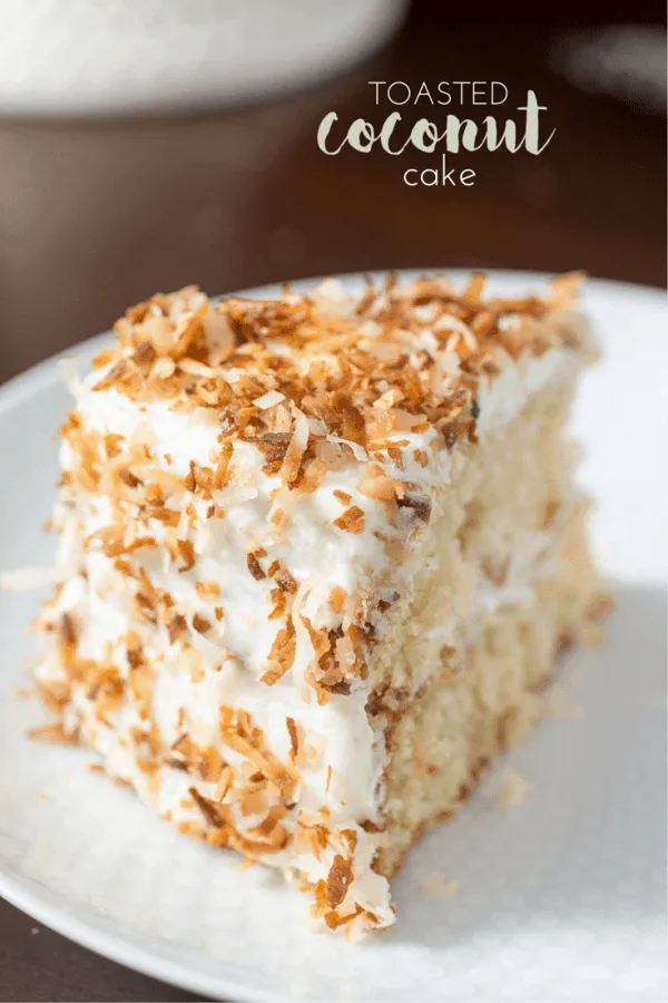 Toasted Coconut Cake slice