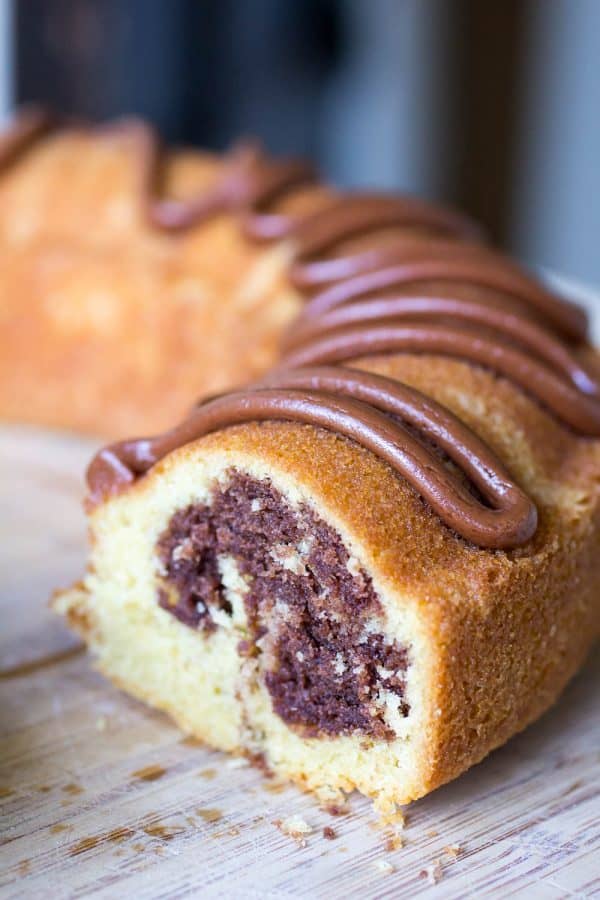 homemade marble pound cake