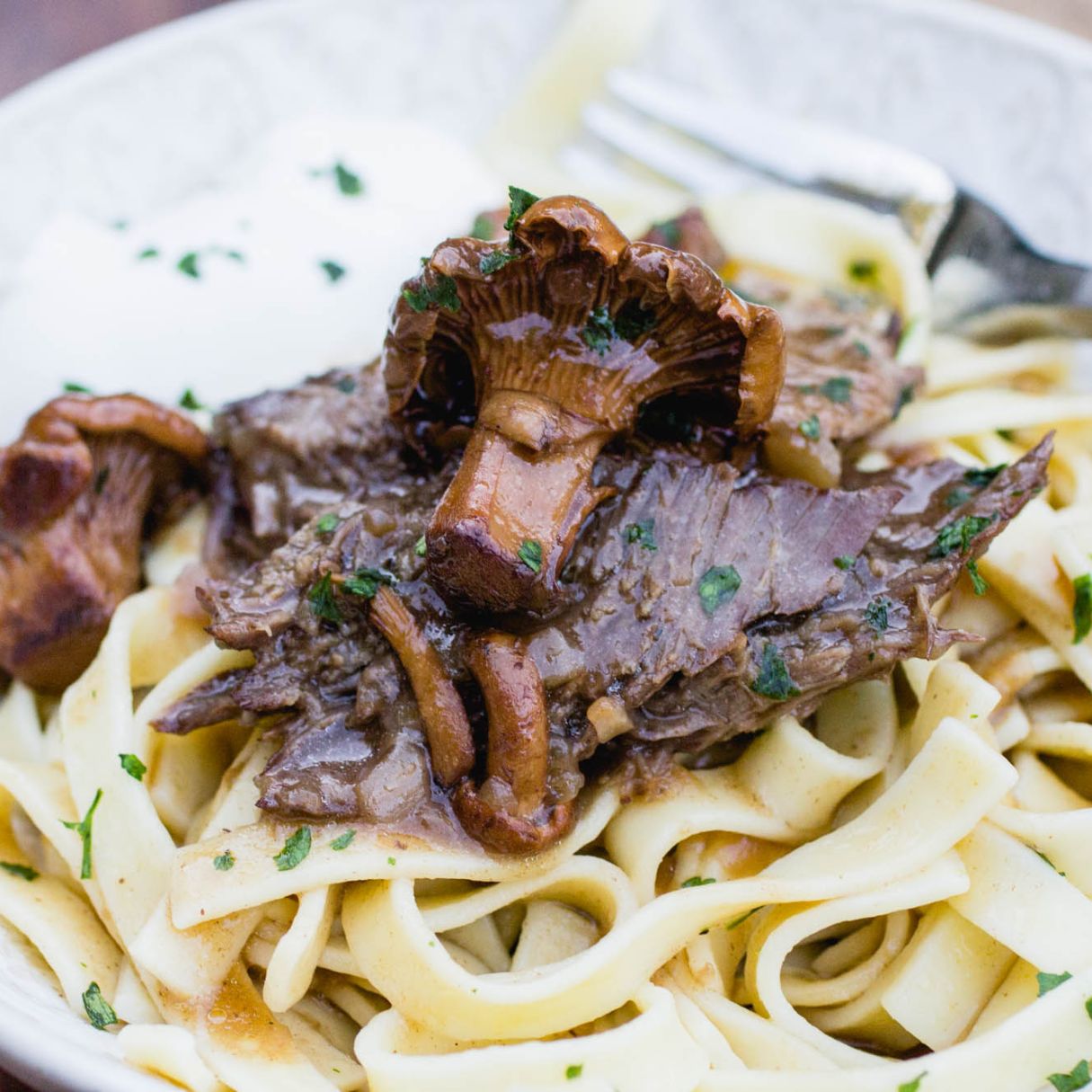 Instant Pot French Onion Beef Stroganoff
