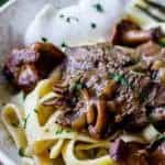 Instant Pot French Onion Beef Stroganoff