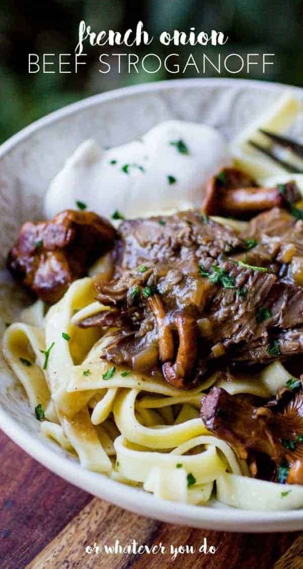 Instant Pot French Onion Beef Stroganoff