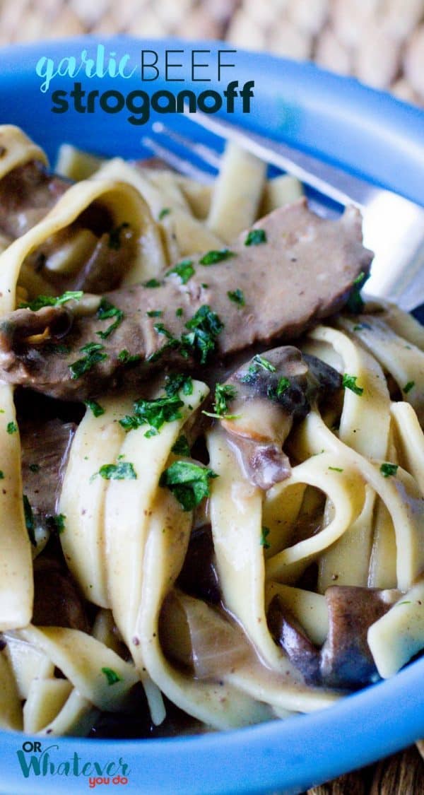 skillet garlic beef stroganoff