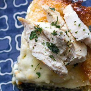 Chicken Alfredo Lasagna with Spinach
