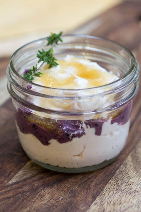 Honey Blueberry Whipped Goat Cheese