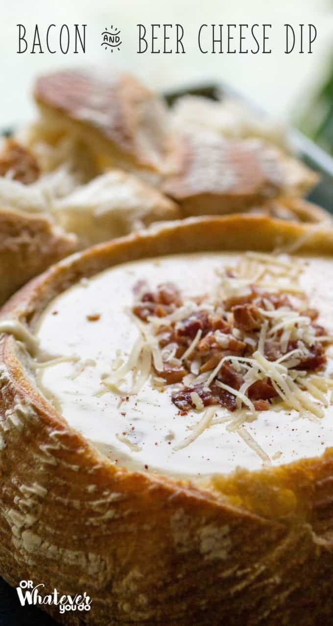 Beer Cheese Dip with Bacon - fast, delicious, and cheesy 