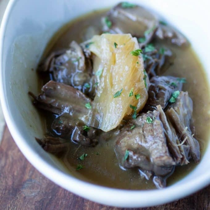 Beer Braised Steak and Onions