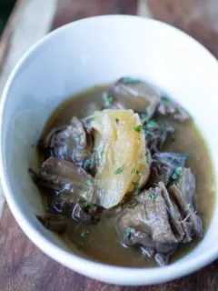 Pressure Cooker Beer Braised Steak with Onions