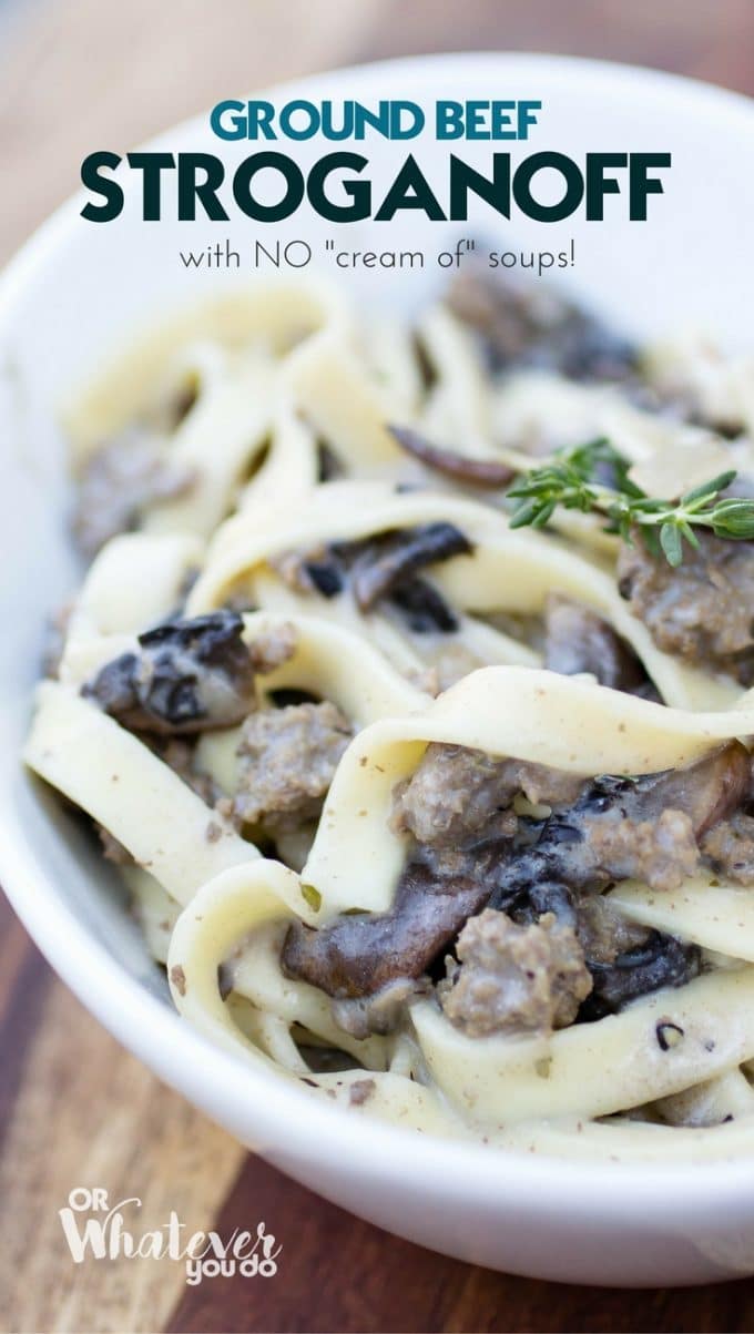 easy ground beef stroganoff