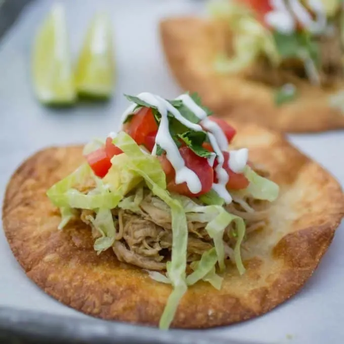 Pressure Cooker Salsa Verde Tostadas