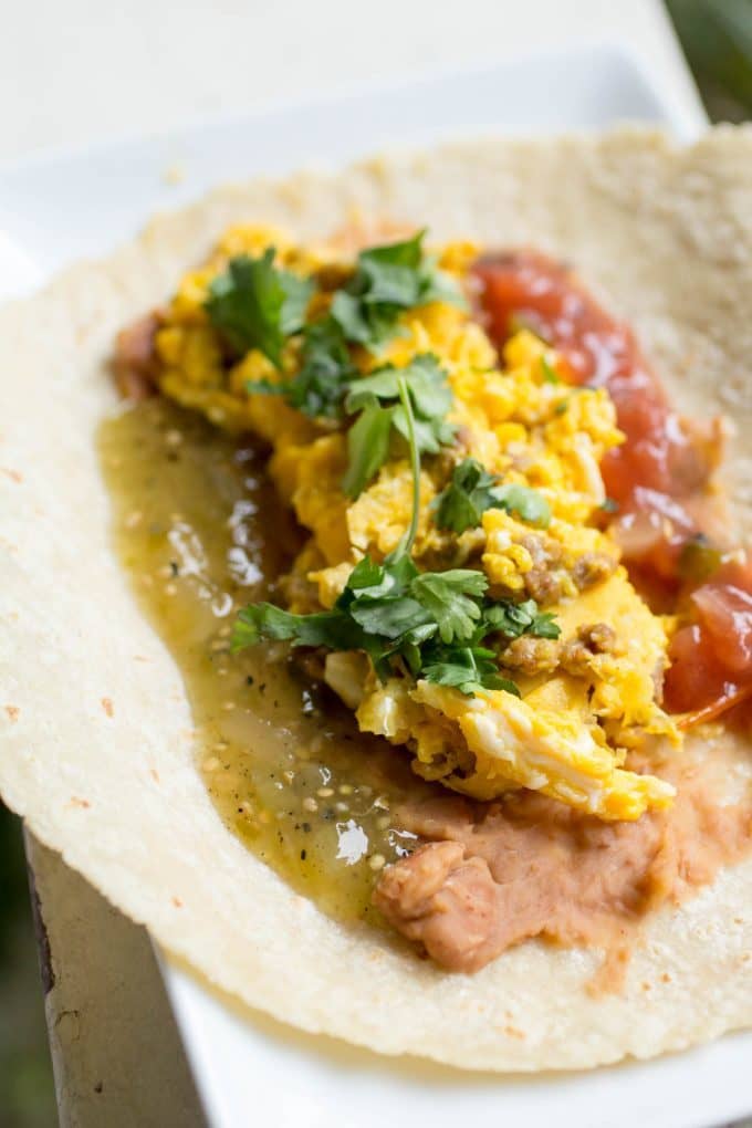 Chorizo Breakfast Tacos