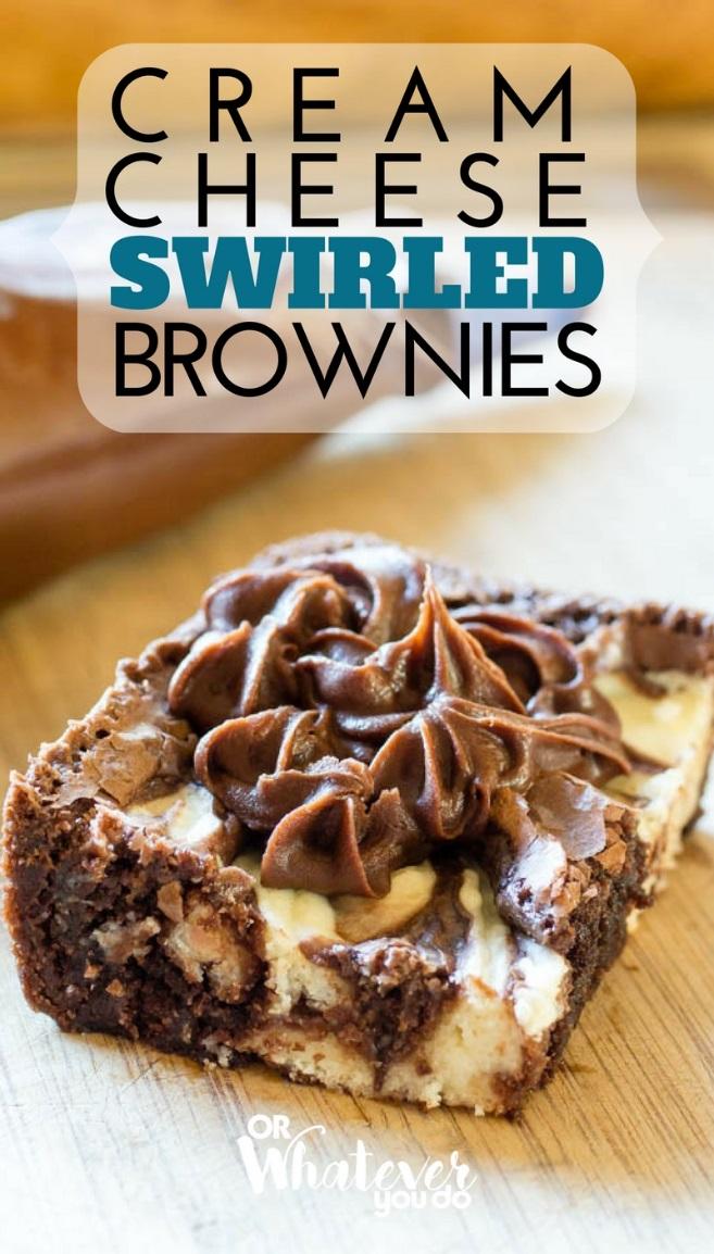 Cream Cheese Swirled Brownies are my FAVORITE. 