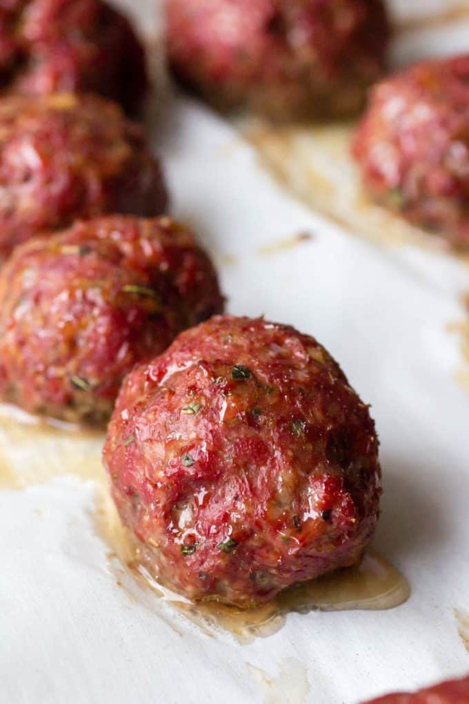 Traeger Smoked Italian Meatballs