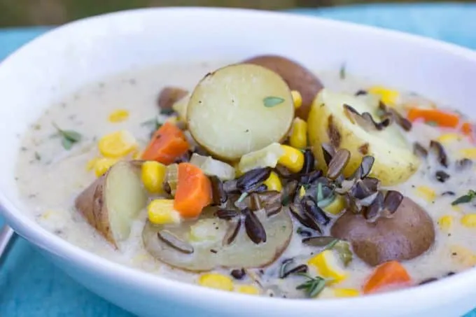 Corn & Potato Chowder with Wild Rice