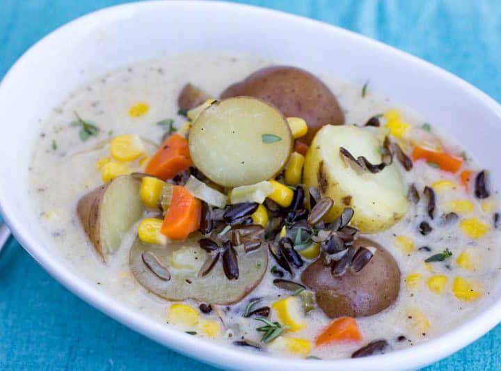 Corn & Potato Chowder with Wild Rice