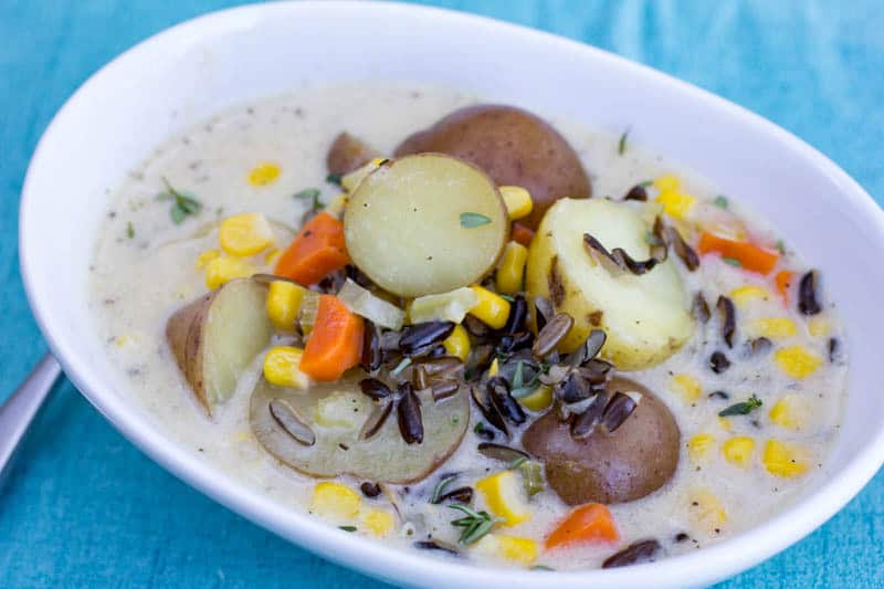 Corn & Potato Chowder with Wild Rice