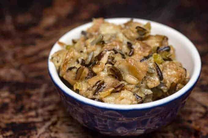 Instant Pot Wild Rice Mushroom Dressing