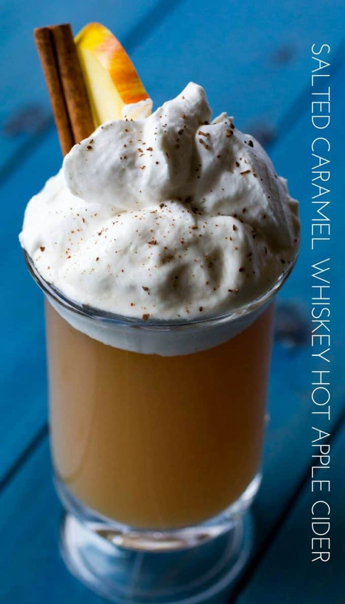 Salted Caramel Whiskey Hot Apple Cider