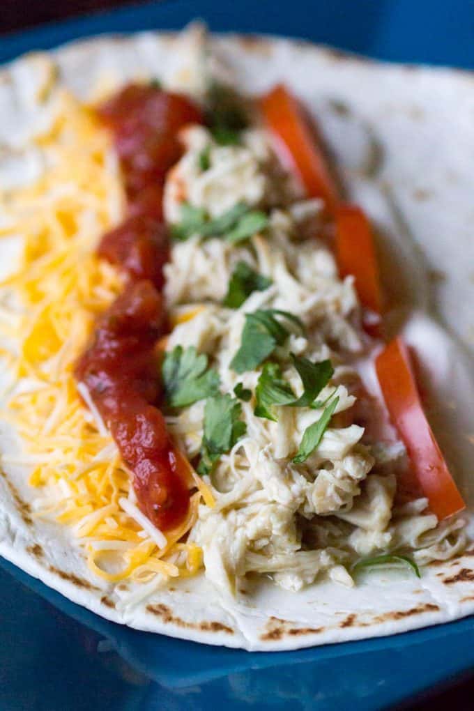 Instant Pot Salsa Verde Chicken Tacos