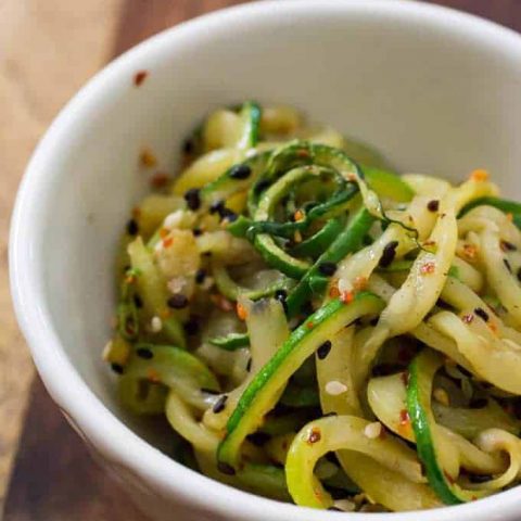 Togarashi Stir-Fried Zucchini Noodles