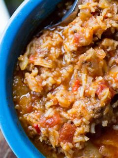 Instant Pot Beef and Cabbage Soup with Rice