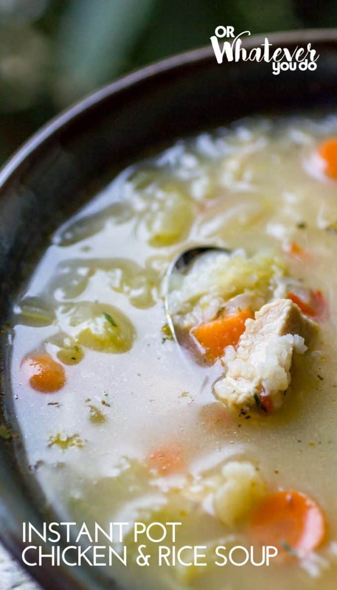 Instant Pot Chicken and Rice Soup  Easy comforting soup 