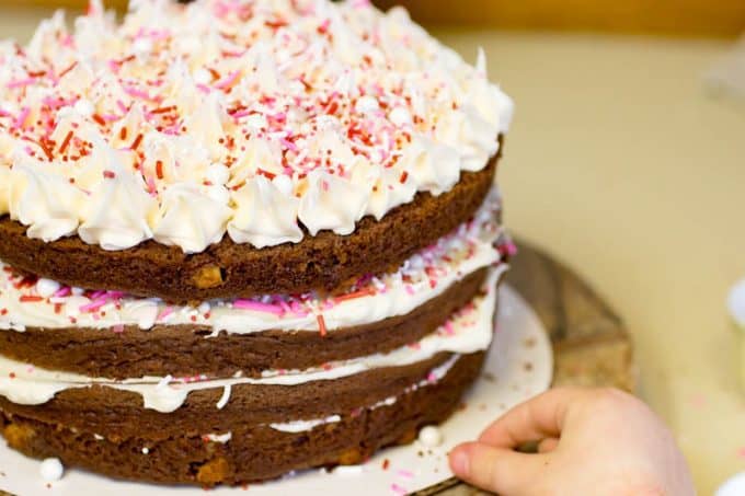 Easy Devil's Food Valentine's Cake