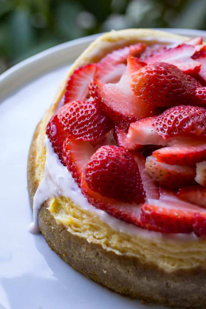 Instant Pot Strawberry Cheesecake