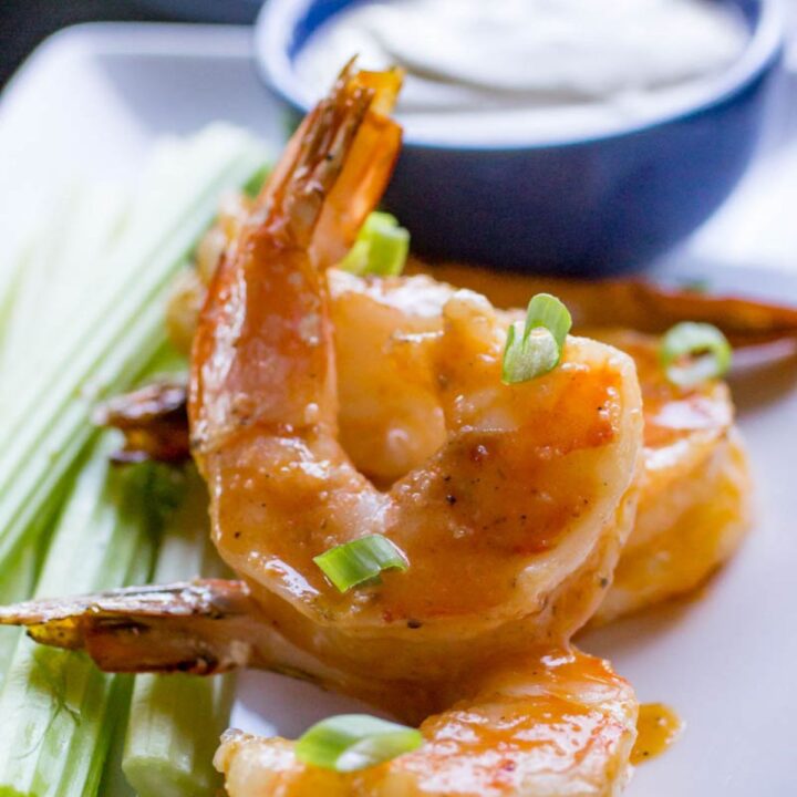 Traeger Smoked Buffalo Shrimp