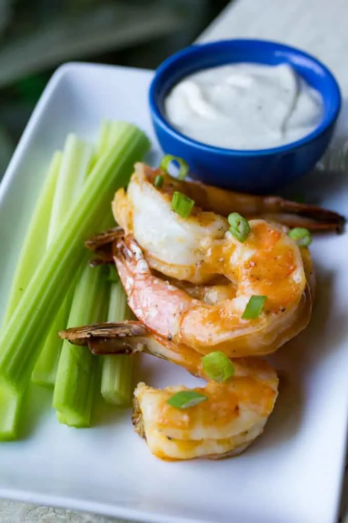 Traeger Smoked Buffalo Shrimp